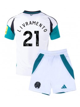 Newcastle United Tino Livramento #21 Ausweichtrikot für Kinder 2024-25 Kurzarm (+ Kurze Hosen)